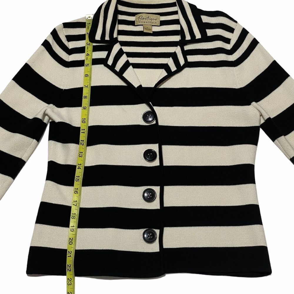 BOUTIQUE Essentials Striped Button Down Jacket M - image 6